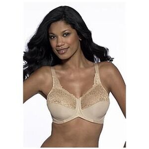 NWOT Lilyette Bra 36DDD Comfort Lace 0428 Underwire Minimizer Beige Bra 127404